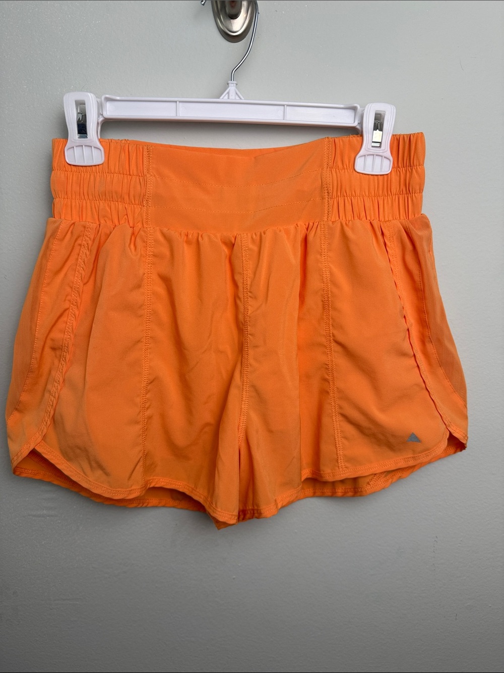 BALANCE ATHLETICA Orange High-Waist Athletic Shorts ~ Small